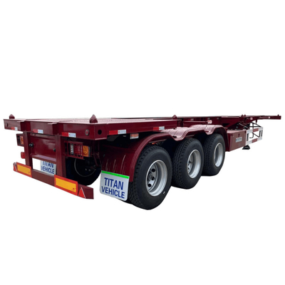 TITAN Tri Axle 40/60/80T Shipping Container Chassis Transport Skeletal Trailer for Sale