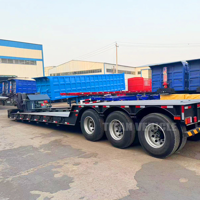 TITAN 3 Axle 80ton Hydraulic Removable Neck Trailer Detachable Gooseneck Lowboy Trailer for Sale