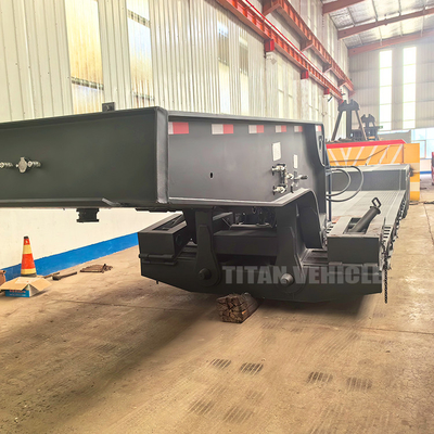 TITAN 3 Axle 80ton Hydraulic Removable Neck Trailer Detachable Gooseneck Lowboy Trailer for Sale