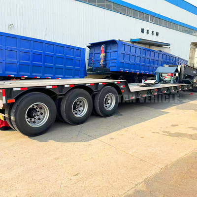 TITAN 3 Axle 80ton Hydraulic Removable Neck Trailer Detachable Gooseneck Lowboy Trailer for Sale
