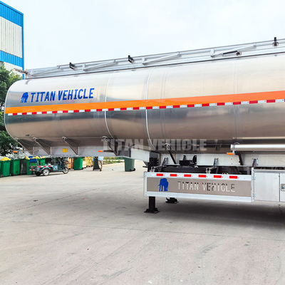 TITAN Large Capacity Aluminum Oil Diesel Fuel Tanker Trailer 3 Axle 4 Compartments for Sale