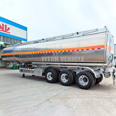 TITAN Large Capacity Aluminum Oil Diesel Fuel Tanker Trailer 3 Axle 4 Compartments for Sale