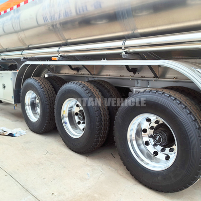 TITAN Large Capacity Aluminum Oil Diesel Fuel Tanker Trailer 3 Axle 4 Compartments for Sale