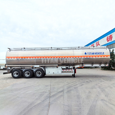 TITAN Large Capacity Aluminum Oil Diesel Fuel Tanker Trailer 3 Axle 4 Compartments for Sale
