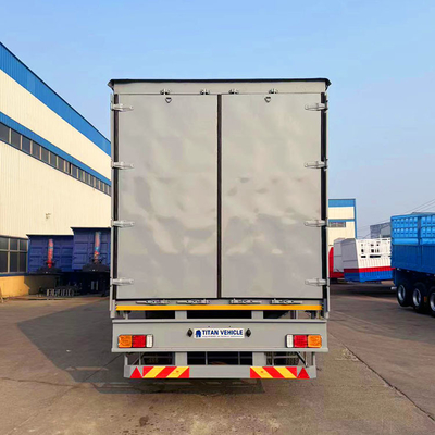 TITAN 3 Axle Pvc Tarpaulin Side Curtain Semi Trailer Curtainsider Dry Van Box Trailer for Sale in Russia