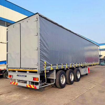 TITAN 3 Axle Pvc Tarpaulin Side Curtain Semi Trailer Curtainsider Dry Van Box