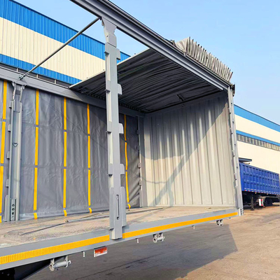 TITAN 3 Axle Pvc Tarpaulin Side Curtain Semi Trailer Curtainsider Dry Van Box Trailer for Sale in Russia