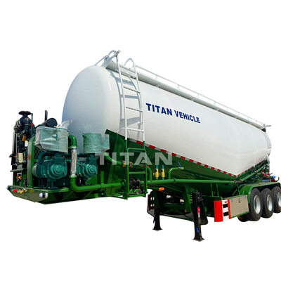 TITAN 3 Axle 45cbm Fly Ash Powder Dry Bulk Cement Tank Trailer Bulker Tanker for Sale