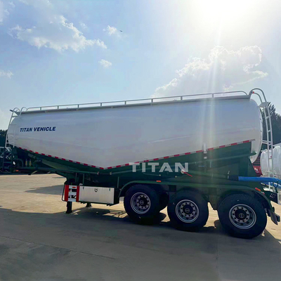 TITAN 3 Axle 45cbm Fly Ash Powder Dry Bulk Cement Tank Trailer Bulker Tanker for Sale