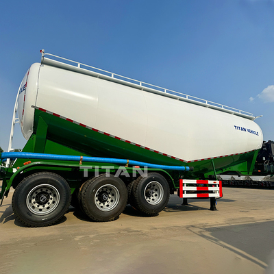 TITAN 3 Axle 45cbm Fly Ash Powder Dry Bulk Cement Tank Trailer Bulker Tanker for Sale