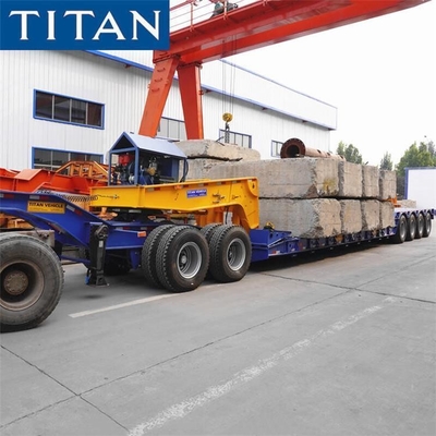 150 Ton Removable Gooseneck Lowboy Trailer with Dolly for Sale