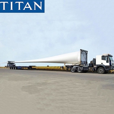 Extendable Trailer 58M Wind Blade Turbine Transport 4 Axle Telescopic Trailer