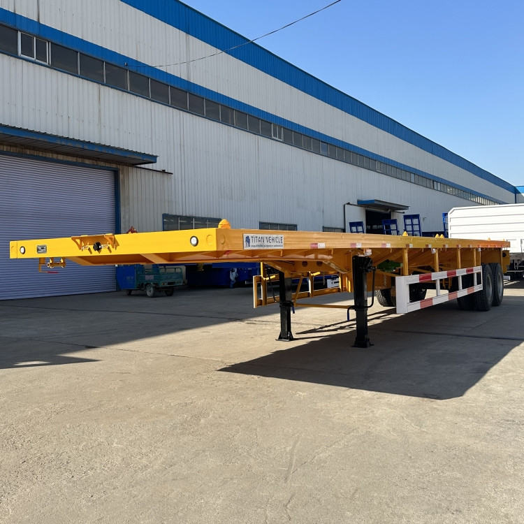 TITAN 2/Tri/3 Axle 20/40/45 Ft Flatbed Semi Trailer for Sale Manufacturers Near Me in Tanzania