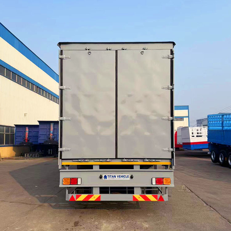 TITAN 3 Axle Pvc Tarpaulin Side Curtain Semi Trailer Curtainsider Dry Van Box