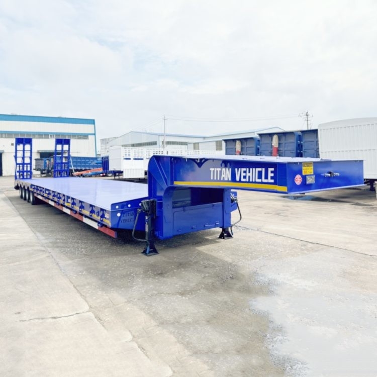 TITAN 4 Axle 40 Ft Semi Low Bed Trailer for Sale